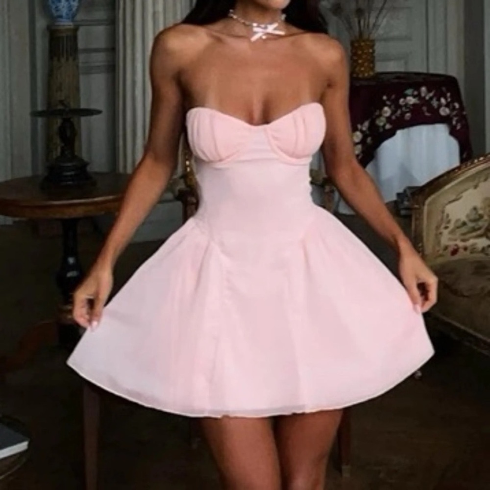 Outcast Jaid Mini Dress in Baby Pink | NWT